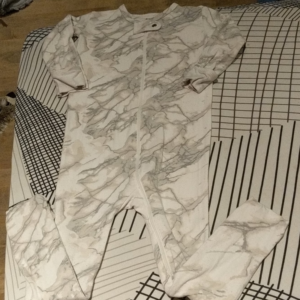 Baby Breez LUXIE Carrara Marble Onesie Pajama